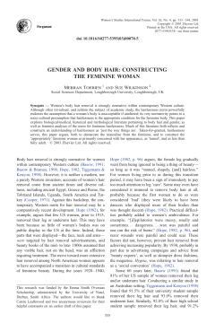 gender and body hair: constructing the feminine woman