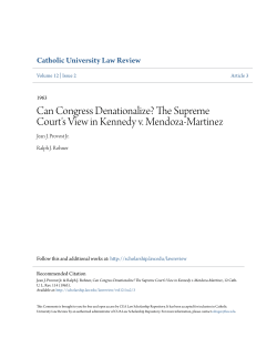The Supreme Court`s View in Kennedy v. Mendoza