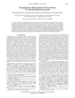 Nonpolymeric Hydrogelator Derived from N-(4