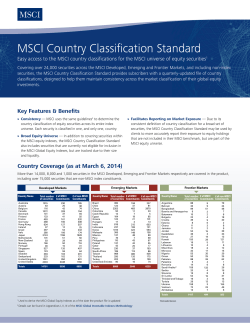 MSCI Country Classification Standard