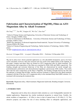 Fabrication and Characterization of Mg(OH)2 Films on AZ31