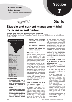 8a. 2015 Stubble and nutrient management trial to increase