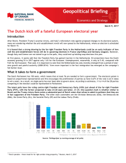 Geopolitical Briefing: The Dutch kick off a fateful European electoral