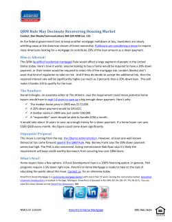 QRM Rule May Decimate Recovering Housing Market