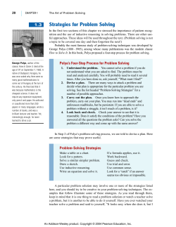 Strategies for Problem Solving