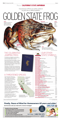 our other state symbols the celebrated jumping frog a threatened