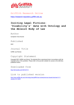 Inciting Legal Fictions - Griffith Research Online