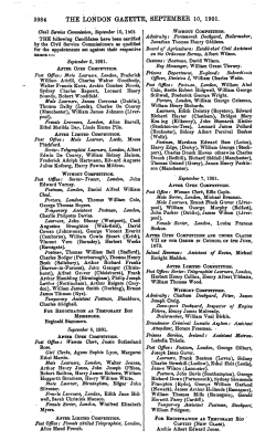 THE LONDON GAZETTE, SEPTEMBER 10, 1901.