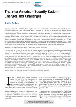 The Inter-American Security System: Changes and Challenges