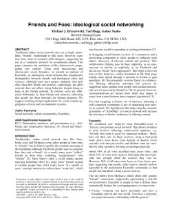 Friends and Foes: Ideological social networking