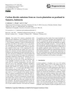 Carbon dioxide emissions from an Acacia
