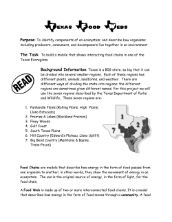 Texas Food Webs - Science