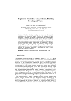 Expression of Emotions using Wrinkles, Blushing