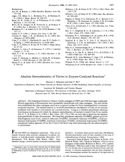 Absolute Stereochemistry of Flavins in Enzyme