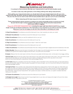 Measuring Guidelines and Instructions