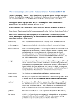 One sentence explanation of the National Internet Platform