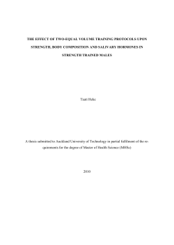 the effect of two-equal volume training protocols upon strength, body