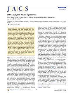 DNA-Catalyzed Amide Hydrolysis - ACS Publications