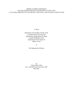 american disillusionment and the search for