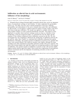 Infiltration on alluvial fans in arid environments