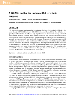 A GRASS tool for the Sediment Delivery Ratio mapping