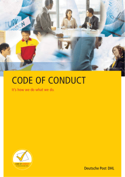 CODE OF CONDUCT