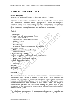 Human-Machine Interaction