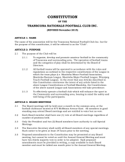 tn constitution - Transcona Nationals Football Club