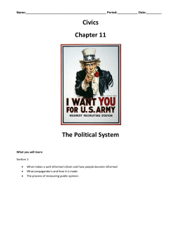 Civics Chapter 11 The Political System