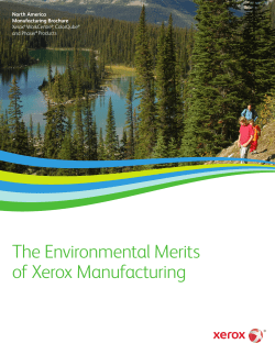 Brochure &ndash; The Environmental Merits of Xerox Manufacturing