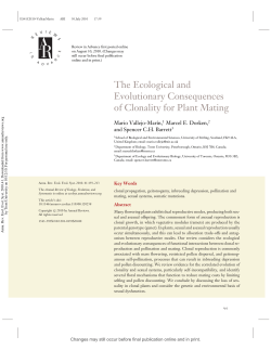 The Ecological and Evolutionary Consequences of