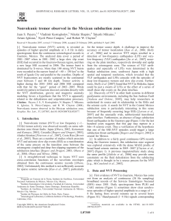 Nonvolcanic tremor observed in the Mexican subduction zone