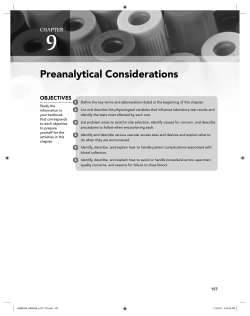 Preanalytical Considerations