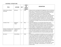 diverse literature 2017 - School of Education Home