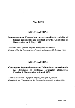 Inter-American Convention on extraterritorial validity of foreign