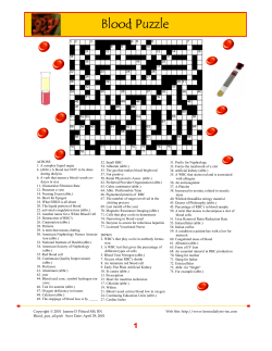 Blood Puzzle - Hemodialysis, Inc.