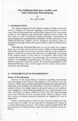 The Falklands/Malvinas Conflict and Inter