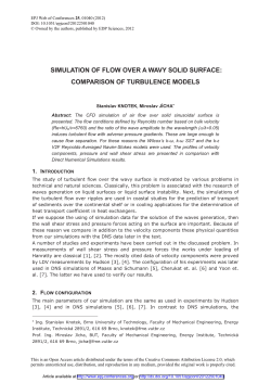 Simulation of flow over a wavy solid surface: comparison of