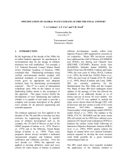 Specification of the Global Wave Climate: Is this