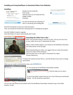 Installing and Using RealPlayer to