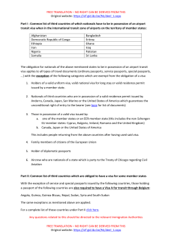 FREE TRANSLATION &ndash; NO RIGHT CAN BE DERIVED FROM THIS