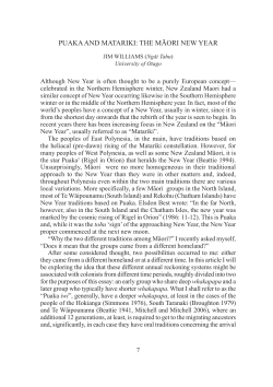 puaka and matariki: the m&auml;ori new year