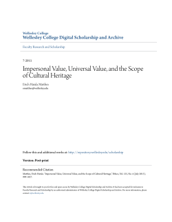 Impersonal Value, Universal Value, and the Scope of Cultural Heritage