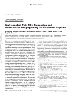 Multispectral Thin Film Biosensing and Quantitative Imaging Using