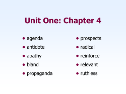 Unit One: Chapter 4