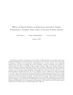 Evidence from Chile`s Universal Voucher System