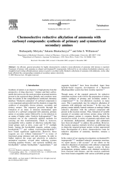 Chemoselective reductive alkylation of ammonia with carbonyl