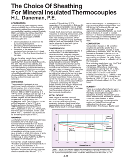 MineraI Insulated Thermocouples