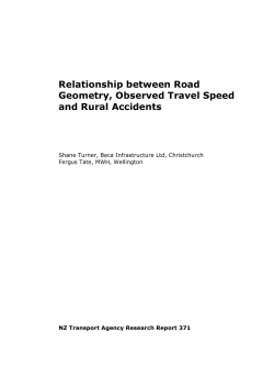 Relationship between road geometry observed travel speed