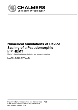 Numerical Simulations of Device Scaling of a Pseudomorphic InP
